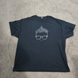 Lazy Amy Bishop Graphic T-Shirt‎ Black Crew Neck Short Sleeve Casual Top